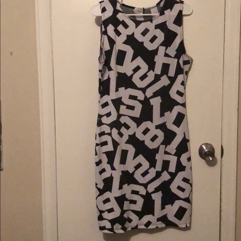 Numbers bodycon dress